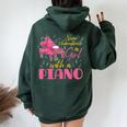 Pianista Ragazza Regalo Per Donne Musica Classica Pianoforte Felpa con cappuccio oversize da donna con stampa posteriore Forest