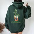 Plant Manager Divertente Giardino Natura Fiori Giardinaggio Felpa con cappuccio oversize da donna con stampa posteriore Forest