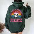 Por Qué Ser Una Princesa Cuando Puedes Ser Una Pirata Women Oversized Hoodie Back Print Forest