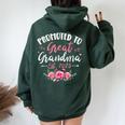 Promoted To Great Grandma Est 2025 First Time Grandma Women Oversized Hoodie Back Print Forest