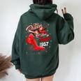 Questa Regina È Nata Nell'agosto 1957 Agosto Compleanno Donne Felpa con cappuccio oversize da donna con stampa posteriore Forest