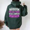 Ragazza Calcio Felpa con cappuccio oversize da donna con stampa posteriore Forest