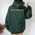 Rainbow Flag Lgtbq That Says Security Women Oversized Hoodie Back Print Forest