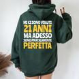 Regalo Femmina 21 Anni Divertente Compleanno Ragazza Donna Felpa con cappuccio oversize da donna con stampa posteriore Forest