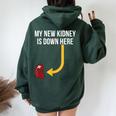 Regalos De Trasplante De Riñón Mis Nuevos Hombres Divertidos Women Oversized Hoodie Back Print Forest