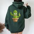 Ridere Cactus Con Pollice In Su Signal Costume Felpa con cappuccio oversize da donna con stampa posteriore Forest