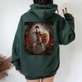 Romano Soldato Romano Legionario Con Armatura Gladiatore Felpa con cappuccio oversize da donna con stampa posteriore Forest