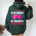 Sciatori Ragazza Sci Sciatore Scialpinismo Felpa con cappuccio oversize da donna con stampa posteriore Forest