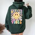 Second Grade Vibes 2Nd Grade Retro 1St Day Of School Women Oversized Hoodie Back Print Forest