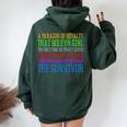Six Queens Testo Della Canzone Felpa con cappuccio oversize da donna con stampa posteriore Forest