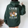Smore Of Jesus Less Me Christian Camper Church Camping Women Oversized Hoodie Back Print Forest