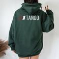Tango T Love Heart Dancer Dance Teacher Regalo Felpa con cappuccio oversize da donna con stampa posteriore Forest