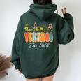Vintage 1944 80Th Birthday Wildflower 80 Year Old For Women Women Oversized Hoodie Back Print Forest