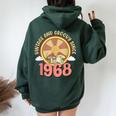 Vintage 1968 Retro Hippie Groovy 55Th Birthday Women Oversized Hoodie Back Print Forest