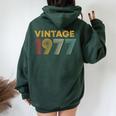 Vintage 1977 47 Cumpleaños Regalo 47 Años Hombre Women Oversized Hoodie Back Print Forest
