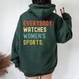 Vintage Retro Sport Lover Todos Relojes Deportes Women Oversized Hoodie Back Print Forest