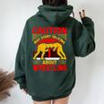 Wrestling Greco-Romano Lotta Libera Felpa con cappuccio oversize da donna con stampa posteriore Forest