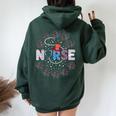 4Th Of July Nurse American Flag Fourth Of July Nurse Women Oversized Hoodie Back Print Navy Blue