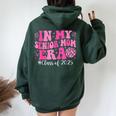 Groovy In My Senior Mom Era Class Of 2025 Senior Mom 2025 Women Oversized Hoodie Back Print Navy Blue