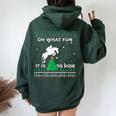 Horse Rider Equestrian Cowboy Ugly Christmas Sweater Jumper Women Oversized Hoodie Back Print Navy Blue