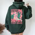 Howdy First Grade 1St Grade Teacher Western Cowboy Cowgirls Women Oversized Hoodie Back Print Navy Blue
