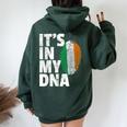 It's In My Dna Ireland Irish Flag T Women Women Oversized Hoodie Back Print Navy Blue