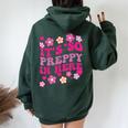 It's So Preppy In Here Preppy Meme Mom Girls Women Oversized Hoodie Back Print Navy Blue
