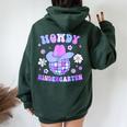 Kindergarten Teacher Rodeo Country Western Life Howdy Women Oversized Hoodie Back Print Navy Blue