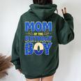 Mom And Dad Birthday Boy Hedgehog Family Party Decorations Women Oversized Hoodie Back Print Navy Blue