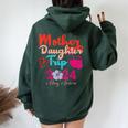 Mother Daughter Trip 2024 Weekend Vacation Mom Daughter Women Oversized Hoodie Back Print Navy Blue