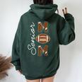 Senior Mom 2025 Football Mommy Class Of 2025 Graduation Women Oversized Hoodie Back Print Navy Blue
