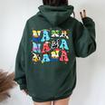 Toy Nana Story Fathers Day Women Women Oversized Hoodie Back Print Navy Blue