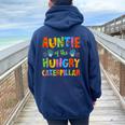 Auntie Of The Hungry Caterpillar Cute 1St Birthday Boy Girl Women Oversized Hoodie Back Print Forest