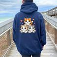 Cute Kawaii Cats Neko Kitten Cat Lover Girl Women Oversized Hoodie Back Print Forest
