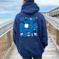 Grandma Of The Boss Birthday Boy Baby Family Decorations Women Oversized Hoodie Back Print Forest