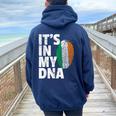 It's In My Dna Ireland Irish Flag T Women Women Oversized Hoodie Back Print Forest