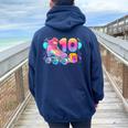 10° Compleanno Ragazza 10 Anni Pattini A Rotelle Numero 10 Felpa con cappuccio oversize da donna con stampa posteriore Navy Blue