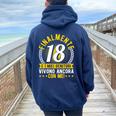 18 Anni Compleanno Divertenti Scherzi Ragazza Ragazzo Maglie Felpa con cappuccio oversize da donna con stampa posteriore Navy Blue