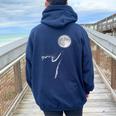 Amanti Gatti Gatto E Luna Gatti Regali Mamma Donne Ragazz Felpa con cappuccio oversize da donna con stampa posteriore Navy Blue