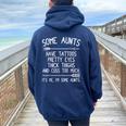 Some Aunts Cuss Troppo It's Me I'm Some Aunts Felpa con cappuccio oversize da donna con stampa posteriore Navy Blue