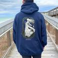 Banshee Spirit Fairy Woman Mitologia Del Folklore Irlandese Felpa con cappuccio oversize da donna con stampa posteriore Navy Blue