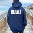 Camicia Che Dice Marana Per Uomini Donne Bambini Felpa con cappuccio oversize da donna con stampa posteriore Navy Blue