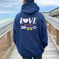 Da Softball Con Scritta Grafica Per Ragazze E Donne Felpa con cappuccio oversize da donna con stampa posteriore Navy Blue