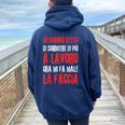 Divertenti Con Frasi Ironiche E Sarcastiche Lavoro Felpa con cappuccio oversize da donna con stampa posteriore Navy Blue