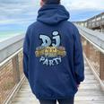 Dj T Camicia Dj Per Ragazza Amanti Della Musica Dj Per Bambini Dj Felpa con cappuccio oversize da donna con stampa posteriore Navy Blue
