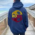 Donna Roma Regalo Per Un Tifoso Della Roma Con Collo A Felpa con cappuccio oversize da donna con stampa posteriore Navy Blue
