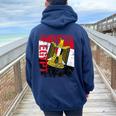 Egitto Bandiera Uomini Donne Bambini Egitto Felpa con cappuccio oversize da donna con stampa posteriore Navy Blue