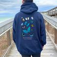 Farfalle Nella Mia Pancia Blu Farfalla Morbida Estetica Felpa con cappuccio oversize da donna con stampa posteriore Navy Blue