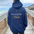 Figlia Della Sposa Figlia Della Sposa Festa Di Nozze Felpa con cappuccio oversize da donna con stampa posteriore Navy Blue