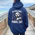 Frasi Panda Regalo Mi Piacciono I Panda Regalo Felpa con cappuccio oversize da donna con stampa posteriore Navy Blue